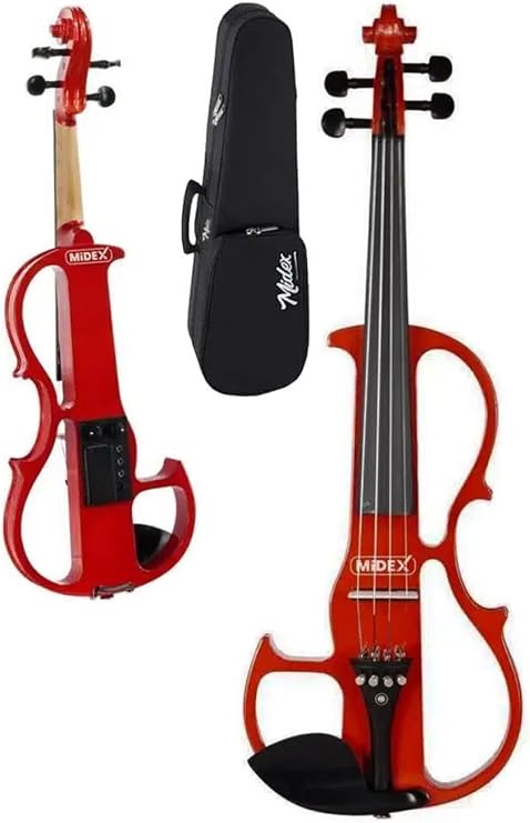 Midex RCZ-606RD Elektro Keman Seti Red (Kulaklık Kablo Tuner Yastık)