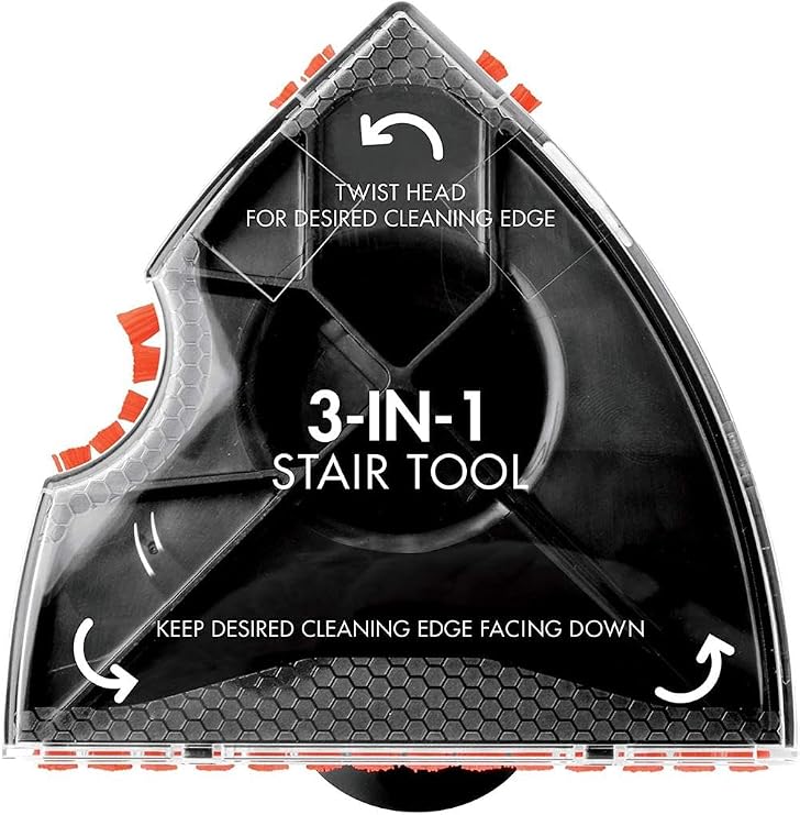 BISSELL 1 x Rotating Stair Cushion Attachment Corner Edge and Step Cleaning Attachment Accessories for Spotclean and Other Carpet Cleaners