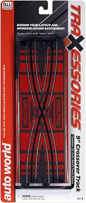 AW AUTO WORLD 2 Pack 9 Crossover Track - HO Scale, Replaces 00175