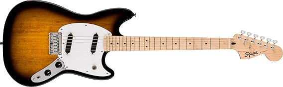 Squire Sonic Mustang Electric Guitar, 2-Color Sunburst, Maple Fingerboard