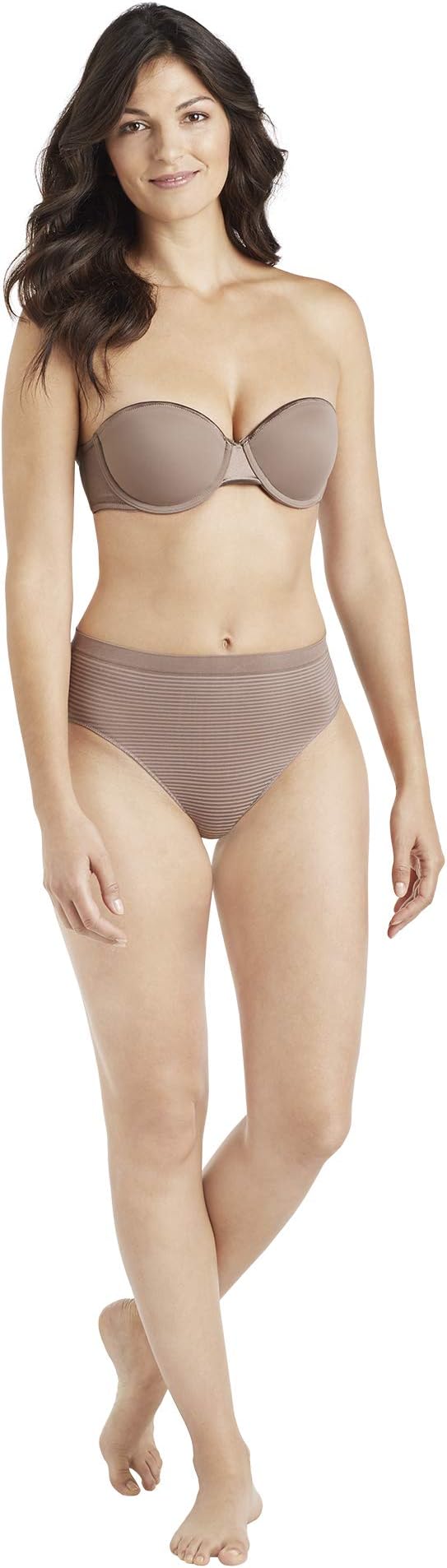 COMPANY ELLEN TRACY Women's Microfiber Satin Underwire Strapless Bra with Adjustable Convertible Straps