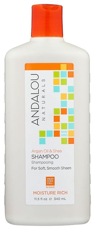 Andalou Naturals Argan Oil & Shea Moisture Rich Shampoo, Orange, 11.5 Ounce