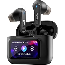TOZO Hybrid Active Noise Cancelling Earbuds with Smart Touch Screen, Local MP3 Playback, 38dB ANC Wireless Earbuds, 4 Mic ENC, Deep Bass, 38H, IPX8,