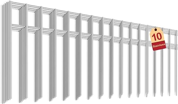 Stainless Animal Barrier Garden No Dig Fence 10Pack, 20x12in