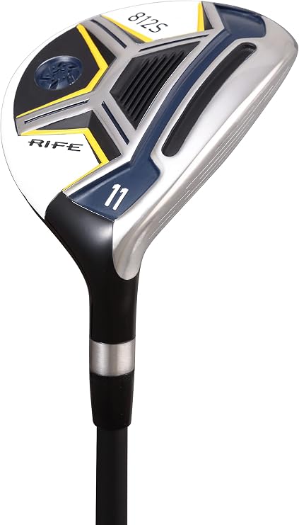 Senior Men's Rife 812s Offset 11 Wood Golf Club, Right Handed Senior Flex with Men's Senior Size Black Pro Velvet Grips