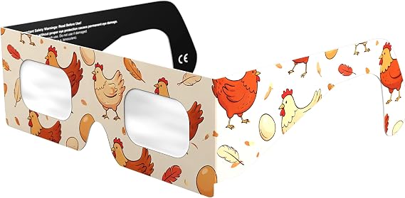Solar Eclipse Glasses ISO 12312-2 & CE Certified – Safe Solar Viewing for Direct Sun & August 2026 Eclipse | Paper Cardboard Frame, Made in EU | For Kids & Adults