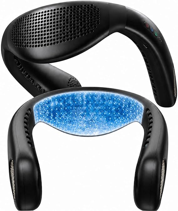TORRAS COOLiFY Air 2026 Upgraded Neck Fan Air Conditioner, Dual-Airflow Pro Cooling, Ultra Light Portable Fan Rechargeable, Personal Cooling Fan Travel Essentials, Gift for Dad Husband Father, Black