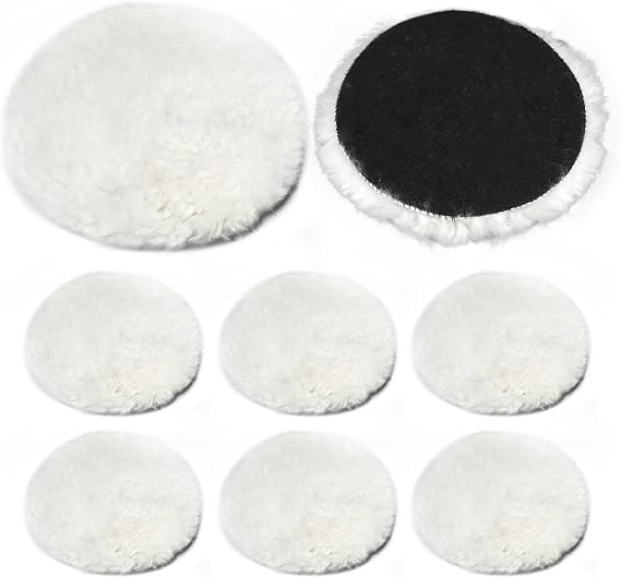 Wool Polishing Pad, 5 Inches, 8 Pcs