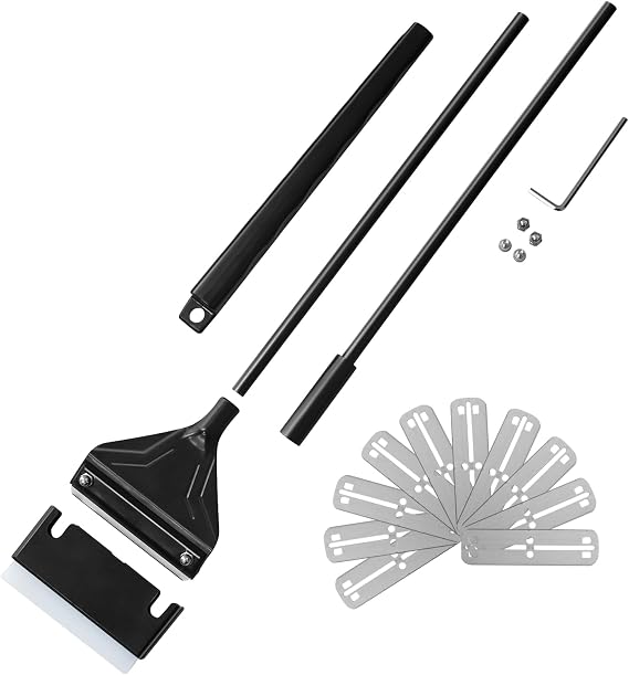 Algae Scraper for Glass Aquariums 24.4" with 10 Replaceable Blade