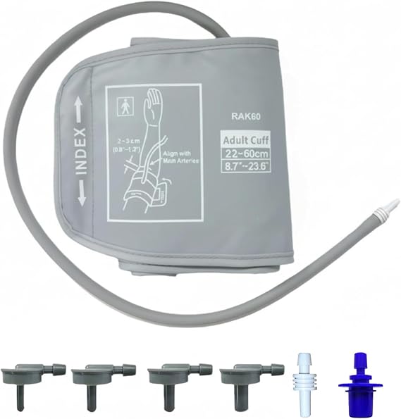 Replacement Extra Large Cuff for Omron BP Monitors 22-60CM, Adjustable XL Blood Pressure Cuff with 6 Universal Interface, Blood Pressure Monitors Large Cuff Compatible