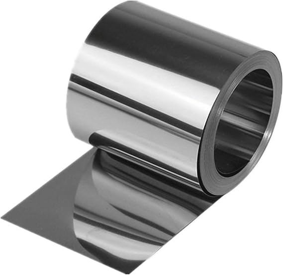 Stainless Steel Sheet Foil, 304 Grade, 0.01-0.05mm Thickness, 100mm Width, 2m Length, Silver Tone, 2 Sheets per Pack