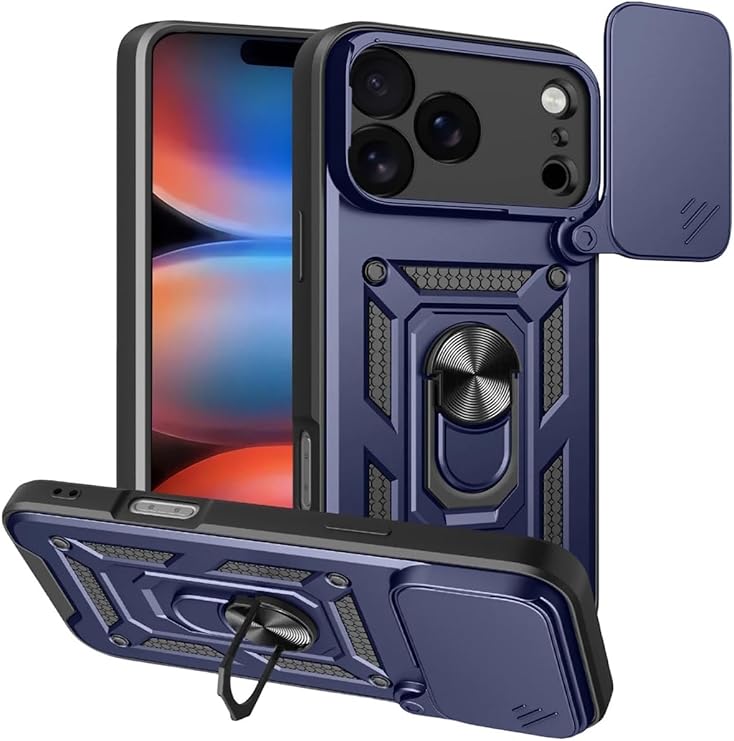 CONSTRAIN - iPhone 17 Pro ile uyumlu Apple Kılıf Kamera Korumalı Sürgülü Yüzüklü Armor Military Tank Kızaklı Sert Kapak