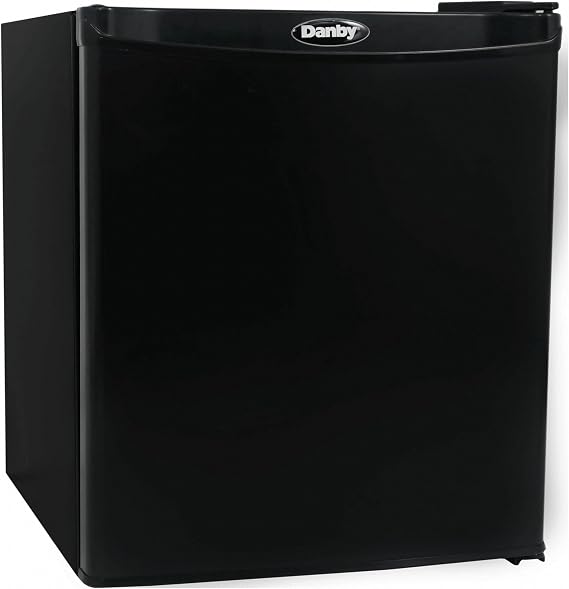 Danby DAR010A1BDB 1 Cu.Ft. Mini Fridge, For Desks, Work From Home Office, Bedroom, Bathroom, Small Compact Refrigerator In Black With Ultra Quiet Silencer