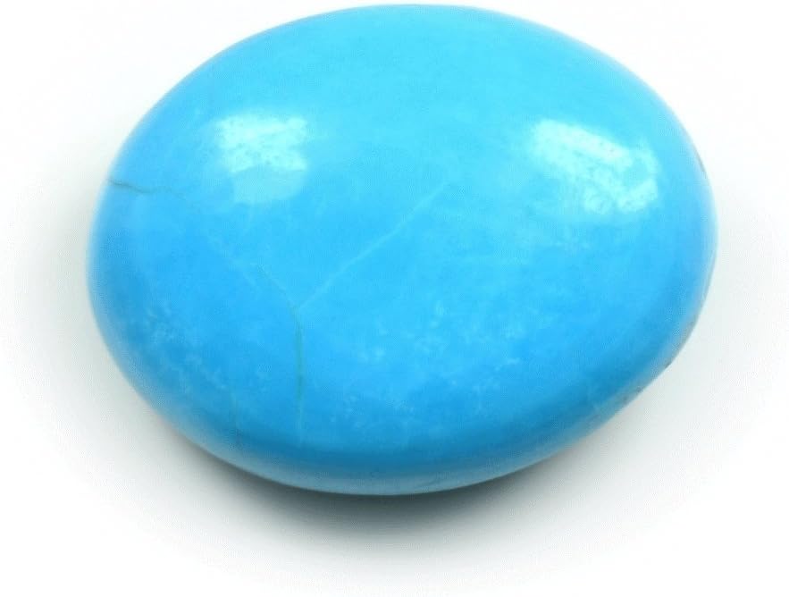 Genuine Natural Turquoise Loose Gemstone 12.5 Carat Oval Shape Blue Stone for Jewelry Making