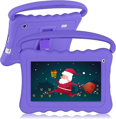 Kids Tablet 7 inch Toddler Tablet for Kids Edition Tablet with WiFi Dual Camera Childrens Tablet for Toddlers 32GB Android with Parental Controls Shockproof Case Tablet for kids ages 3-14Purple