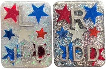 Red White and Blue Stars Xray Markers, Rectangle, American Flag, America, Patriotic, Stars and Stripes
