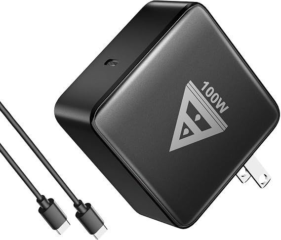 Simple Rainbow PD Charger, 100 W, USB-C Type C, PD 3.0 Compatible, PSE Technology Standard, Single Port 100 W High Output, Compact, Rapid Folding, Type C Charger, PC, Laptop, MacBook, Compatible with iPhone 14/13/12/11, Android Galaxy S22/S10/Xperia/AquoS/Arrows/Pixel, Compatible with Various USB Devices