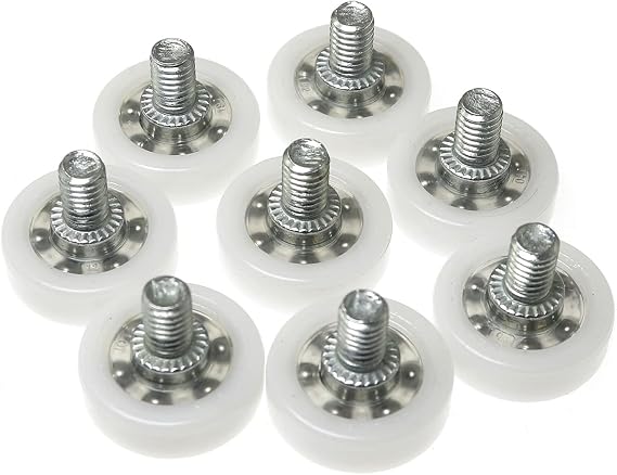 RLECS 8pcs Diameter 22mm Bearing Nylon Small Pulley Drawer Pulley Door Furniture Cabinet Pulley Positioning Roller File Cabinet Pulley