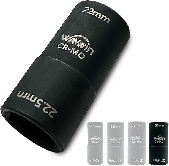2-1 Double Ended Damaged Wheel Nut Socket 1/2-Inch Impact Socket Wall Impact Flip Socket 22 22.5 mm