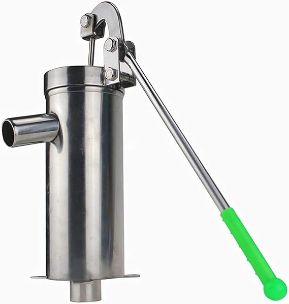 Manual Well Pump, Domestic Well Hand Shake Suction Pump, Stainless Steel Manual Water Jet Pump, 10m Range Pumping, for Pumping Ground Water in Home Gardens