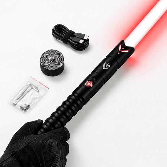 RGB Lightsaber for Adults, Dueling FX Saber, 16 Sound Fonts, Infinite Colors, Lightweight Metal Hilt, Cosplay & Training Gift