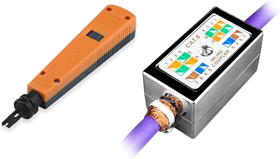 Iwillink Punch Down Tool & 10G Shielded Cat6 Ethernet Junction Box