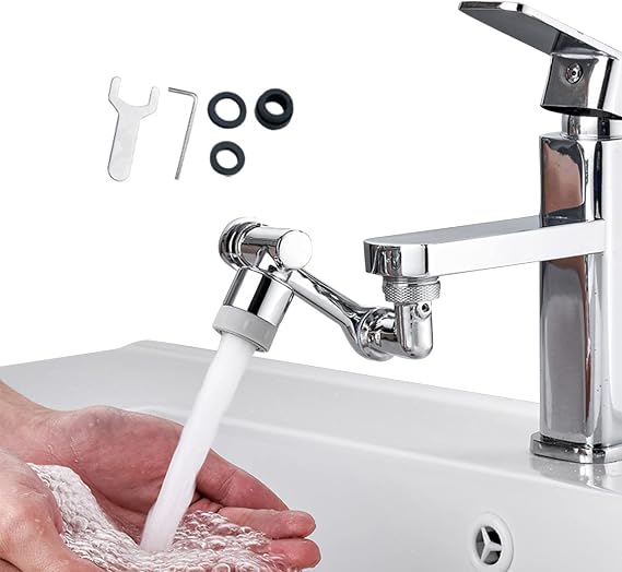 1080 Rotating Faucet Extender Aerator,Universal Splash Filter Faucet,1080 Big Angle Swivel Faucet Aerator Sink Face Wash Attachment with 2 Water Outlet Modes