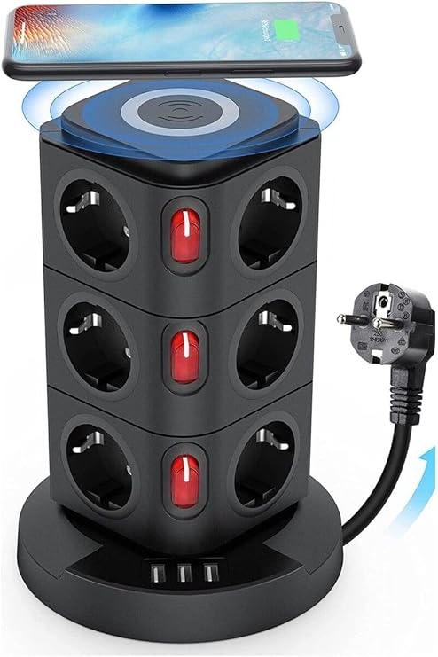 Akıllı Priz 12Xpriz 3Xusb 2.4 Amper Wireless Kablolu Priz