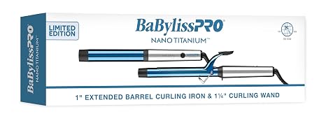 BabylissPRO Nano Titanium Professional Curling Iron with Extended/Long Barrel Perfect for Longer Hair