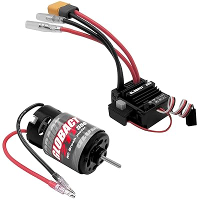 GLOBACT 21T 550 Brushed Motor and 80A ESC Brushed Motor ESC Combo BEC 5A 7.4V6.4V for 110 RC Crawler Car Trx4 Trx6 Axial SCX10 II III Redcat Gen7 Gen8 V2 RC4WD D90XT60