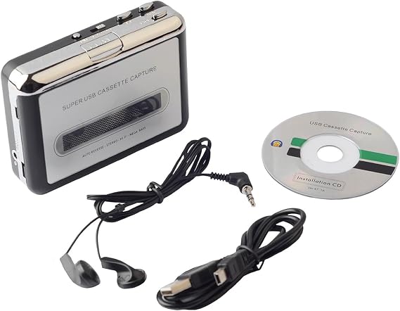 Portable Tape Player Portable Walkman Stereo USB Cassette MP3 Converter 3.5mm Socket Tape Cassette Player Cassette Tape Recorder