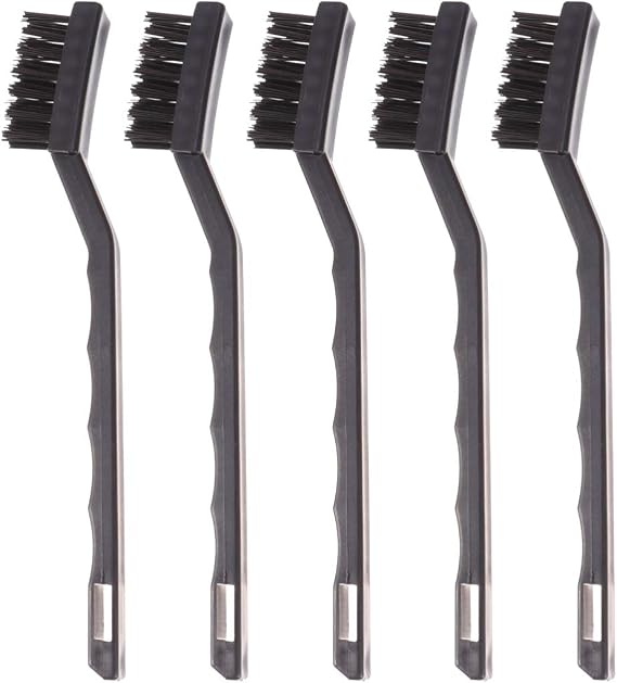 OUNONA 5PCS Anti Static,Anti Static Brush, ESD Cleaning Brush Kit Keyboard PCB Motherboards Tool Set Black Suitable for Cleaning Keyboards and Gaps