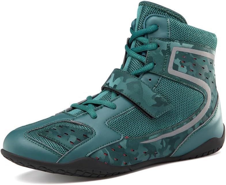 Boxing Shoes, Junior, Wrestling Shoes, Men's, Professional, Women's, Wide, High Cut, Lace Training, Weightlifting, MMA Shoes, Ankle Guard, Gym, Practice, Professional Training Shoes, Rubber