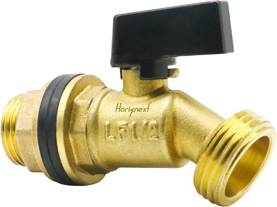 3/4 inch bulkhead spigot for rain barrel, brass water barrel spigot for outdoor water bucket and garden hose fitting, 55 gallon drum accessories (1 pc)