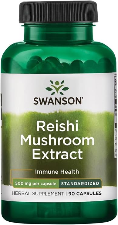 Swanson Reishi Mushroom Extract 500 mg, 90 Capsules