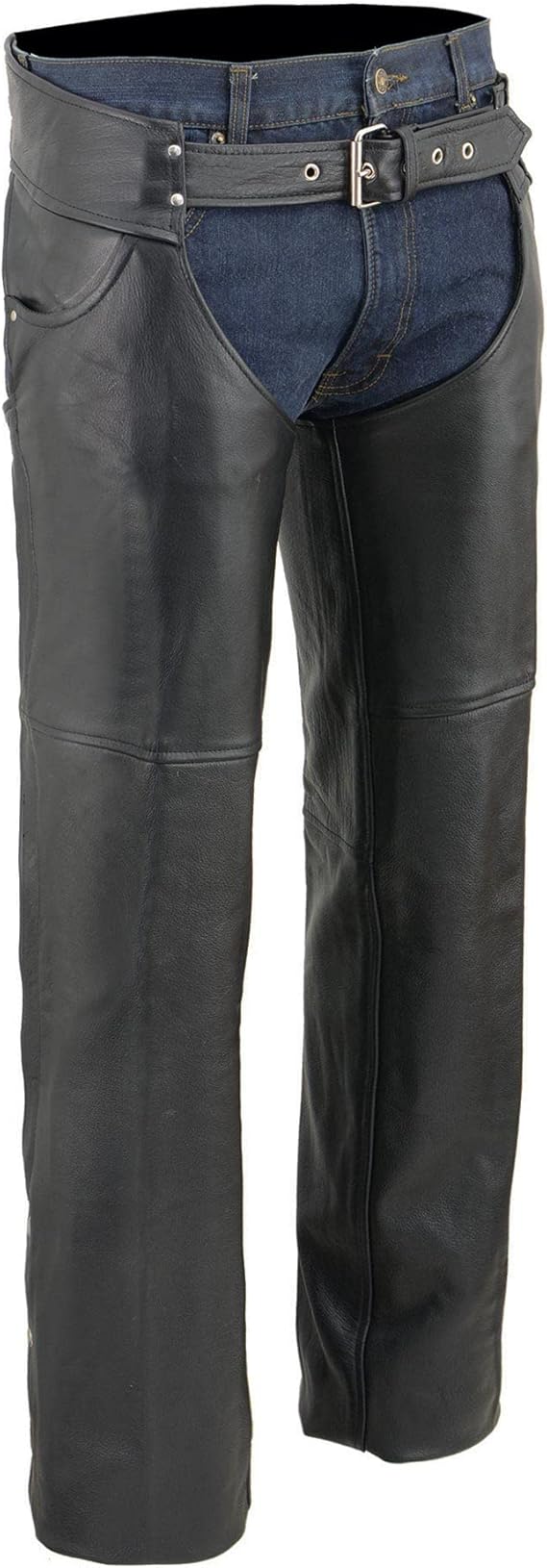 Event Biker Leather Men's Buffalo Split Leather Plain Lined Chaps