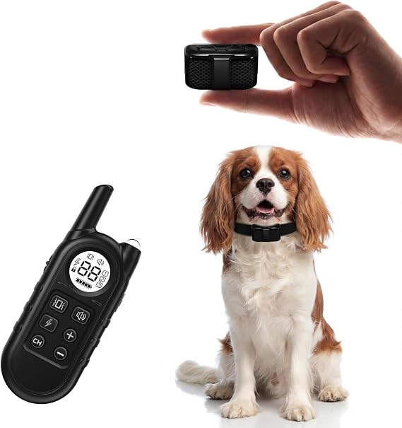 Lightweight Dog Training Collar with Remote for Small Dogs 515 lbs, Medium & Large Dogs, 1300FT Range, Waterproof, Rechargeable Training Device (Black)