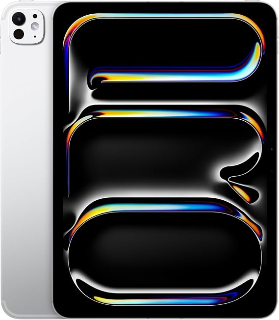 Apple iPad Pro 11-Inch (M4): Built for Apple Intelligence, Ultra Retina XDR Display - Nano-Texture Glass, 2TB, 12MP Front/Back Camera, LiDAR Scanner, Wi-Fi 6E + 5G Cellular, Face ID Silver