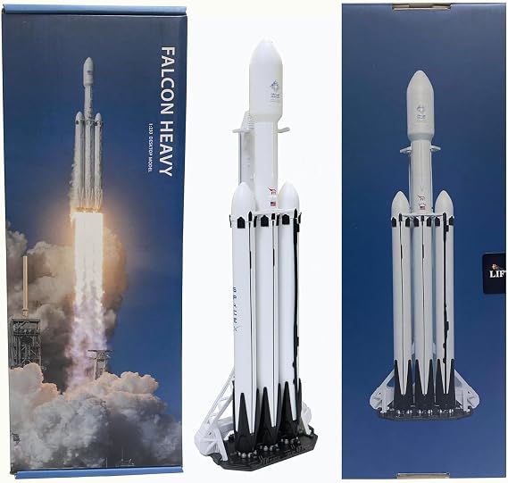LATUROP Falcon Heavy + STRONGGBACK 1/233 Diecast Rocket Model Set