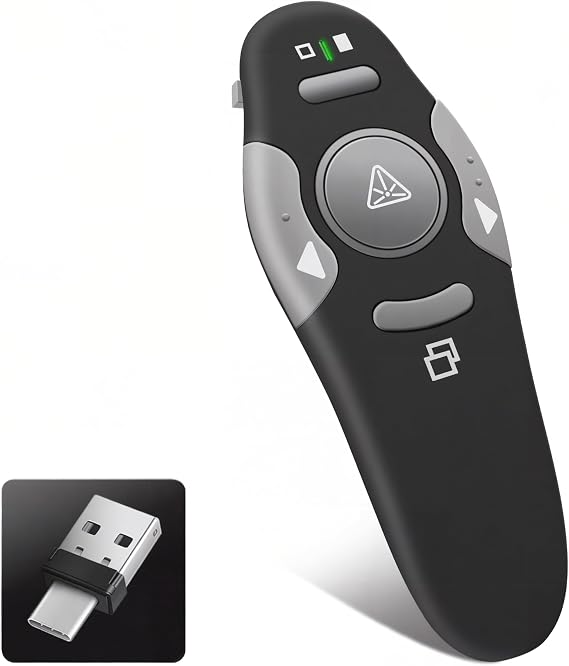 USB-C Presentation Clickers,Board Clicker for Powerpoint,Red Pointer