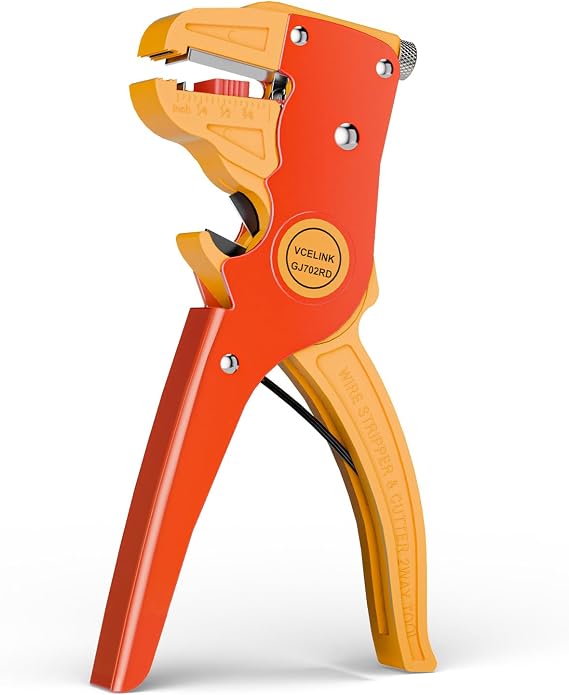VCELINK Automatic Quickstrip Wire Stripper & Cutter 2-in-1, Red