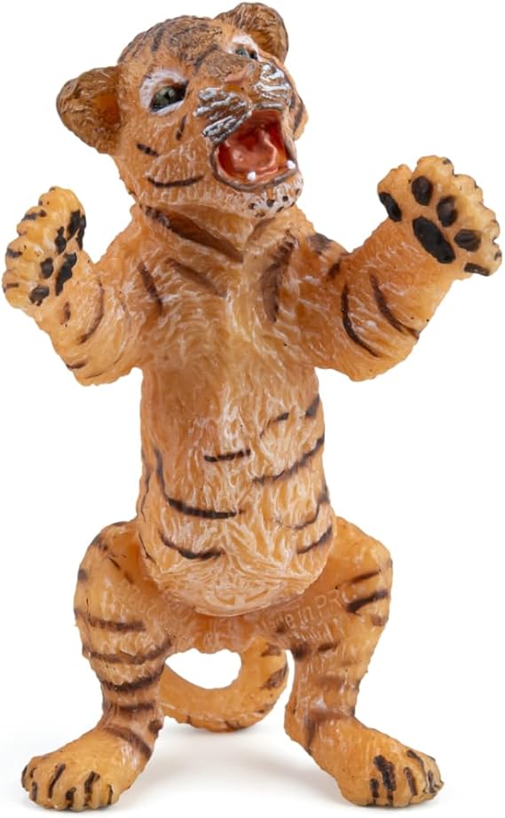 Papo - Realistic Standing Baby Tiger Figure - Ages 3+ Wild Life Collection - Educational Play Young Felines - Gift Idea Toy for Girls and Boys