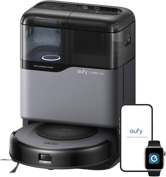 eufy Omni C20 Robot Vacuum and Mop Combo for Hardwood and Carpet, 7,000 Pa