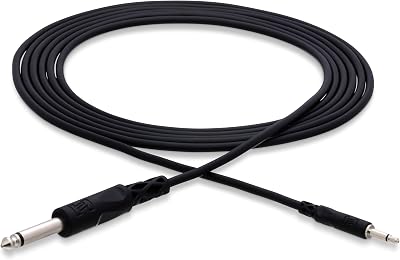 Hosa CMP-310 3.5 mm TS to 14 Inch TS Mono Interconnect Cable, 10 Feet