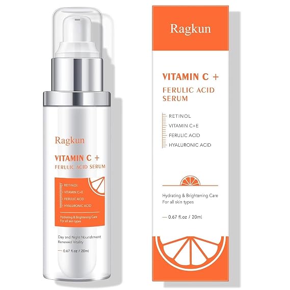 Ragkun Vitamin C Brightening Serum for Face, Super Vitamin C for Women Men, Firming Anti Aging Wrinkle 5