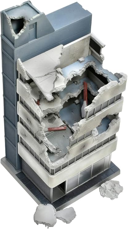 Tomytec 323716 1/144 GeoColle Combat Series DCM22 Waste Building Pre-Painted Plastic Model