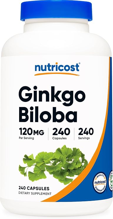 Nutricost Ginkgo Biloba 120mg, 240 Capsules, Extra Strength, Gluten Free