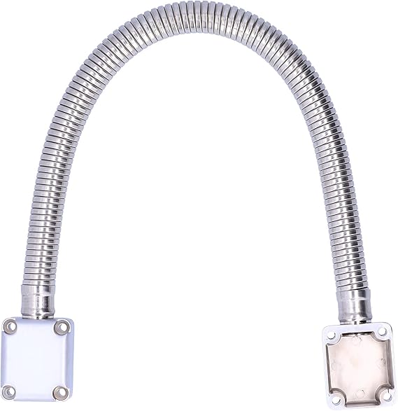 Door Loop Wire Protector, Stainless Steel Door Wire Loop Door Cord Gate Loop Exposed Mounting Sleeve for Access Control Wire Protector