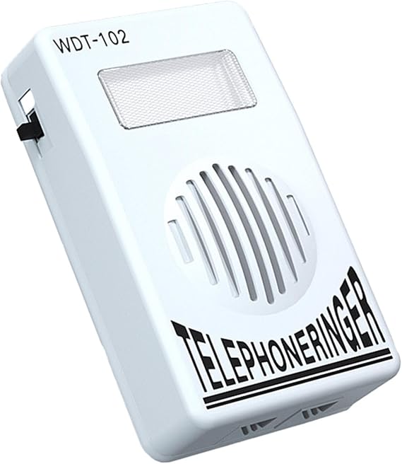Lily Brown Super Loud Phone Ringer Amplifier Light Flasher Bells Ringing Help Telephone Attachments No Power Needed Phone Enhancer
