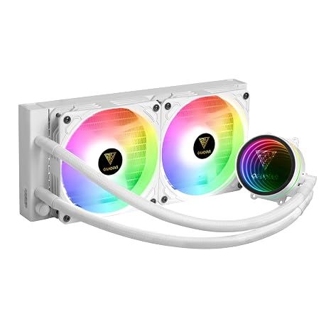 GAMDIAS CHIONE M3 240mm AIO CPU Liquid Coooler, Infinity Mirror Pump, High Performance PWM Auto Speed Comtrol Fan, ARGB MB Sync & 30 Built-in Light Effects, Intel LGA 1700/1200, AMD AM5/AM4, White